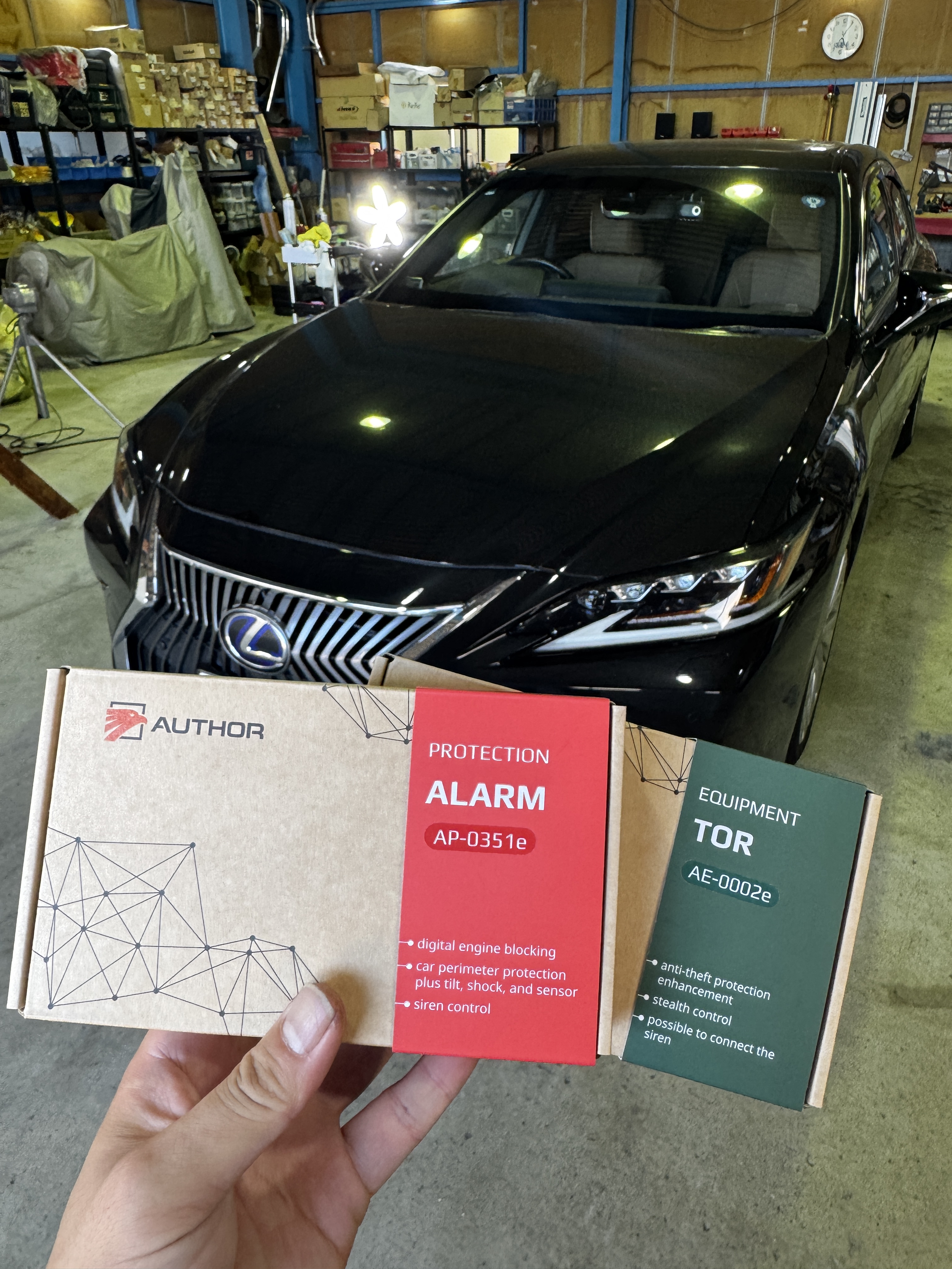 レクサスES AUTHOR ALARM TOR 取り付け 完成